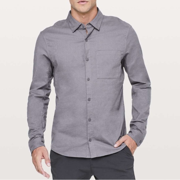 lululemon athletica Other - Lululemon Men’s All Down Button Down Shirt Moon Blue